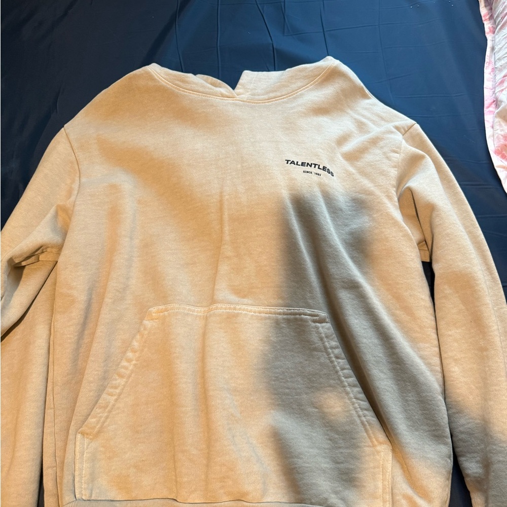TALENTLESS Beige Crewneck Sweater